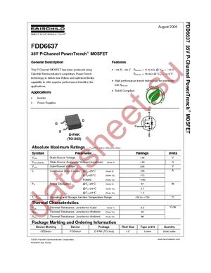 FDD6637 datasheet  